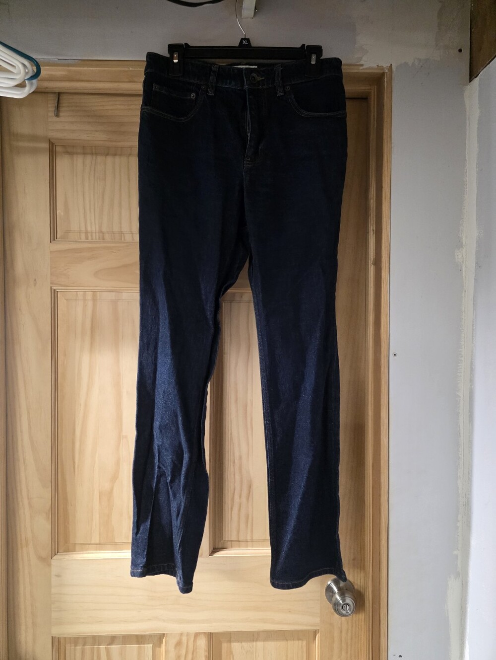 Duluth Dark Wash Straight Leg Jeans - Navy Blue